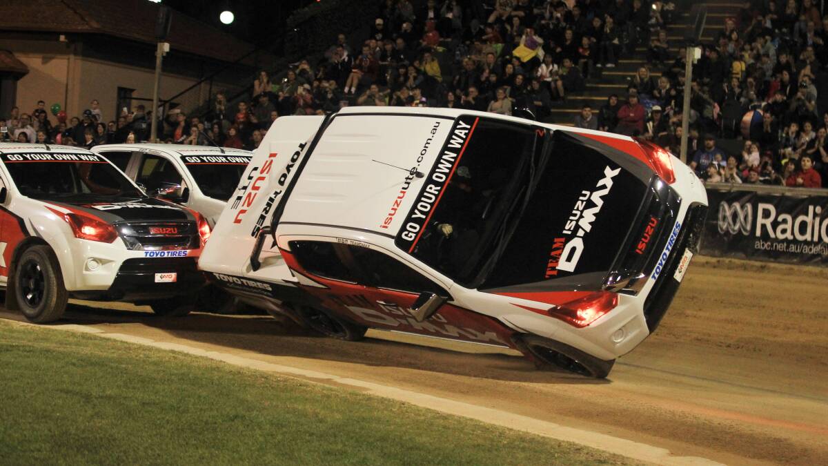 SIDE EFFECT: The Team Isuzu D-MAX drivers will again provide entertainment at the Royal Bathurst Show.