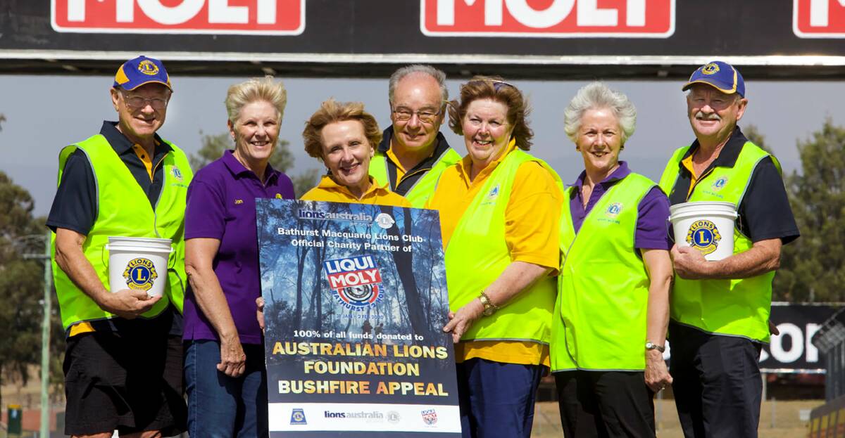 HERE TO HELP: Lions club of Bathurst Macquarie members Dean Ward, Jan Kendall, Judy Ryan, Michael Ryan, president Sue Longmore, Sally Coopes and Roger Kendall.