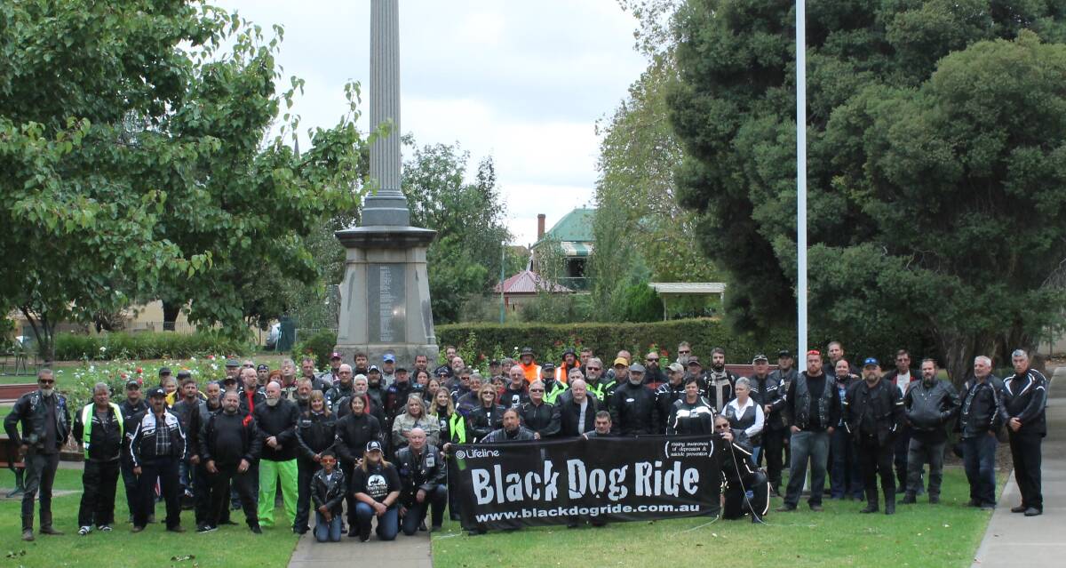 RIDE FOR A REASON: Participants in the Bathurst leg of the annual Black Dog Ride One Dayer at Mudgee's Robertson Park. 
