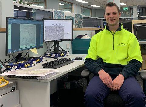 EXPERIENCE: Marcus Dege during his placement at Bathurst Regional Council.