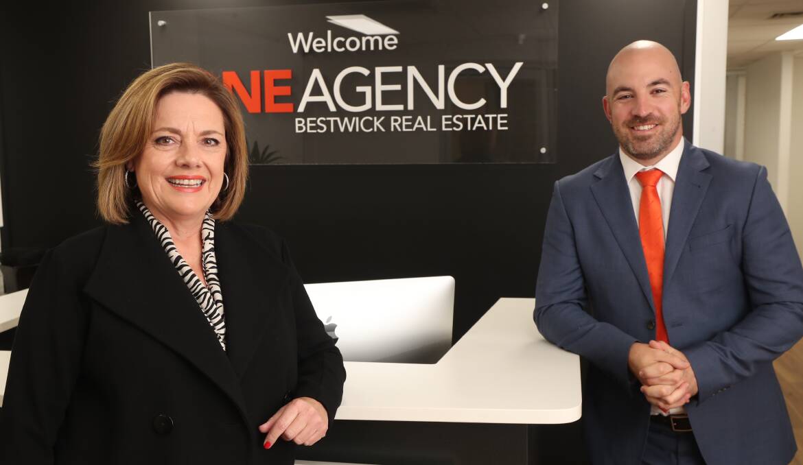 NEW SKILLS: Residential sales associate Karen Orr and One Agency Bestwick Real Estate owner Mitchell Bestwick. Photo: PHIL BLATCH