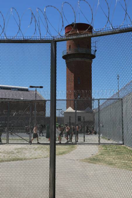 LIFE INSIDE: Bathurst Correctional Centre inmates in the yard. Photo: CORRECTIVE SERVICES NSW.