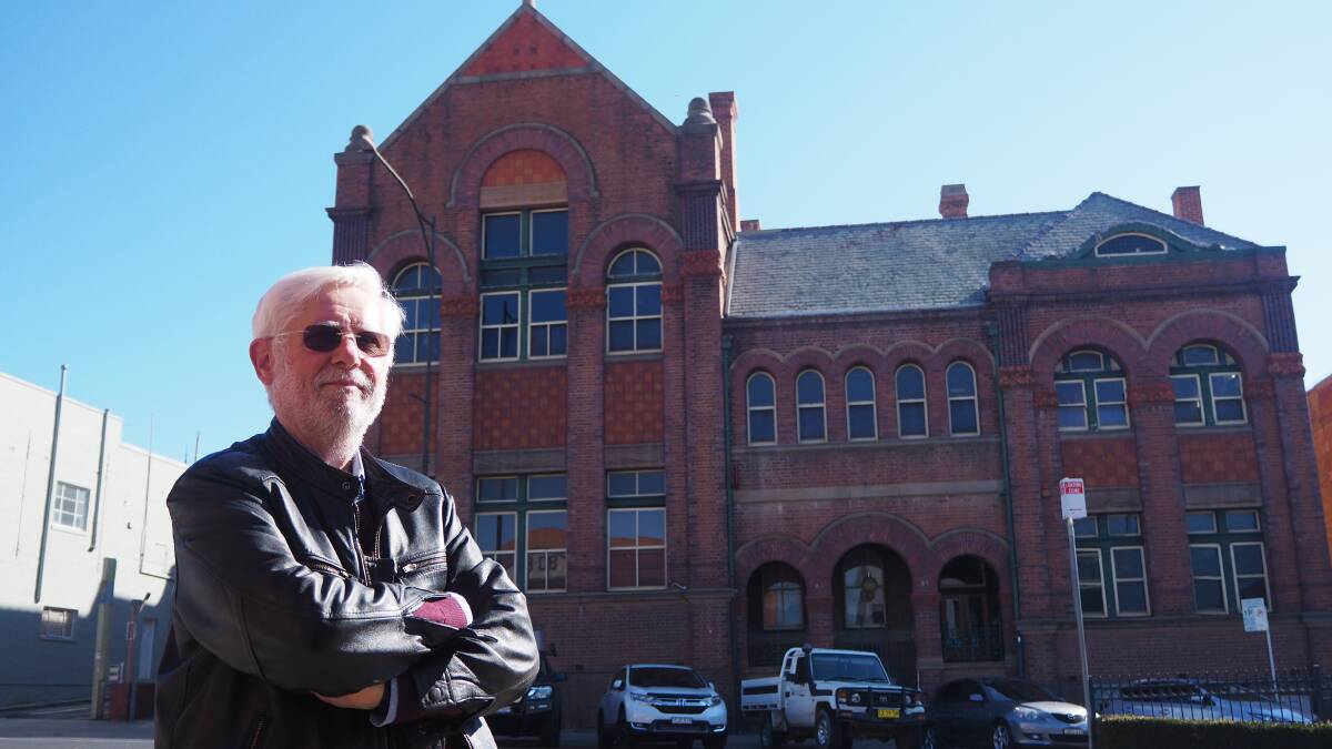 CULTURAL VISION: Architect Henry Bialowas in front of the former TAFE building. Photo: SAM BOLT