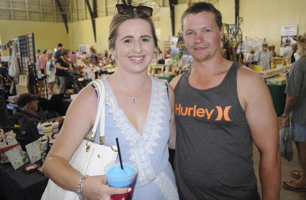 BIG DAY OUT: Steph Bryant and Luke Fleming attended the expo and markets. 112016cexpo11