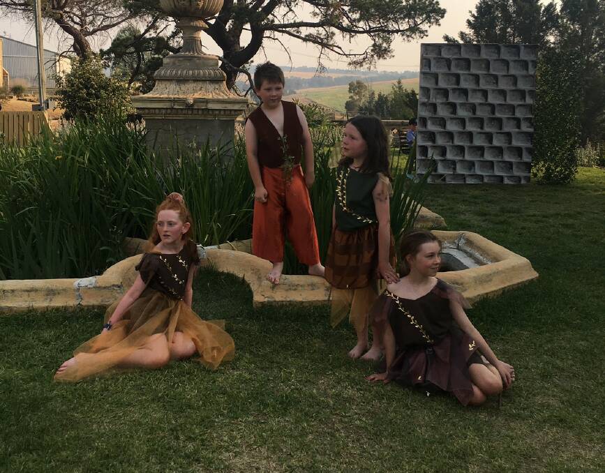 PLAY'S THE THING: Charlotte Taylor, Sonny Stark, Eva Colley and Rose Baillie play some of Titania's fairies. 