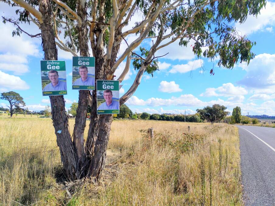 On the way to Blayney on the Mid-Western Highway during this years federal election campaign. Photo: ANDREW McALISTER