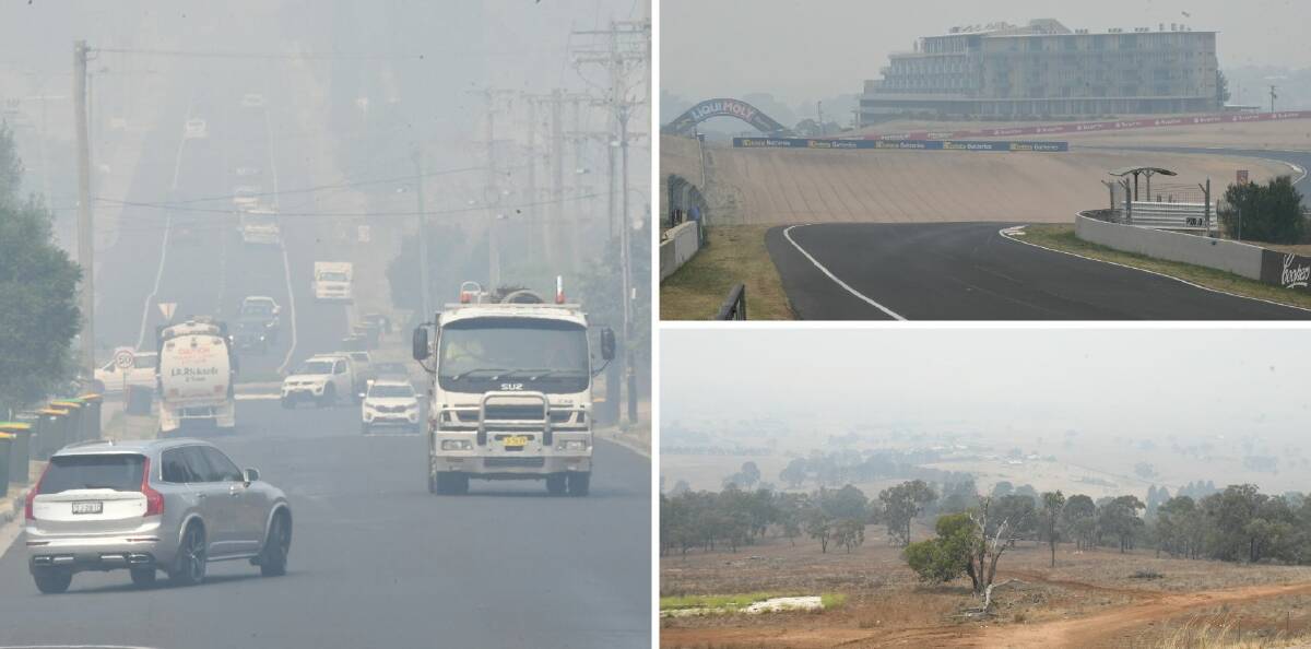 IN A HAZE: Bathurst choked on bushfire smoke during the peak of the state's scorching summer.