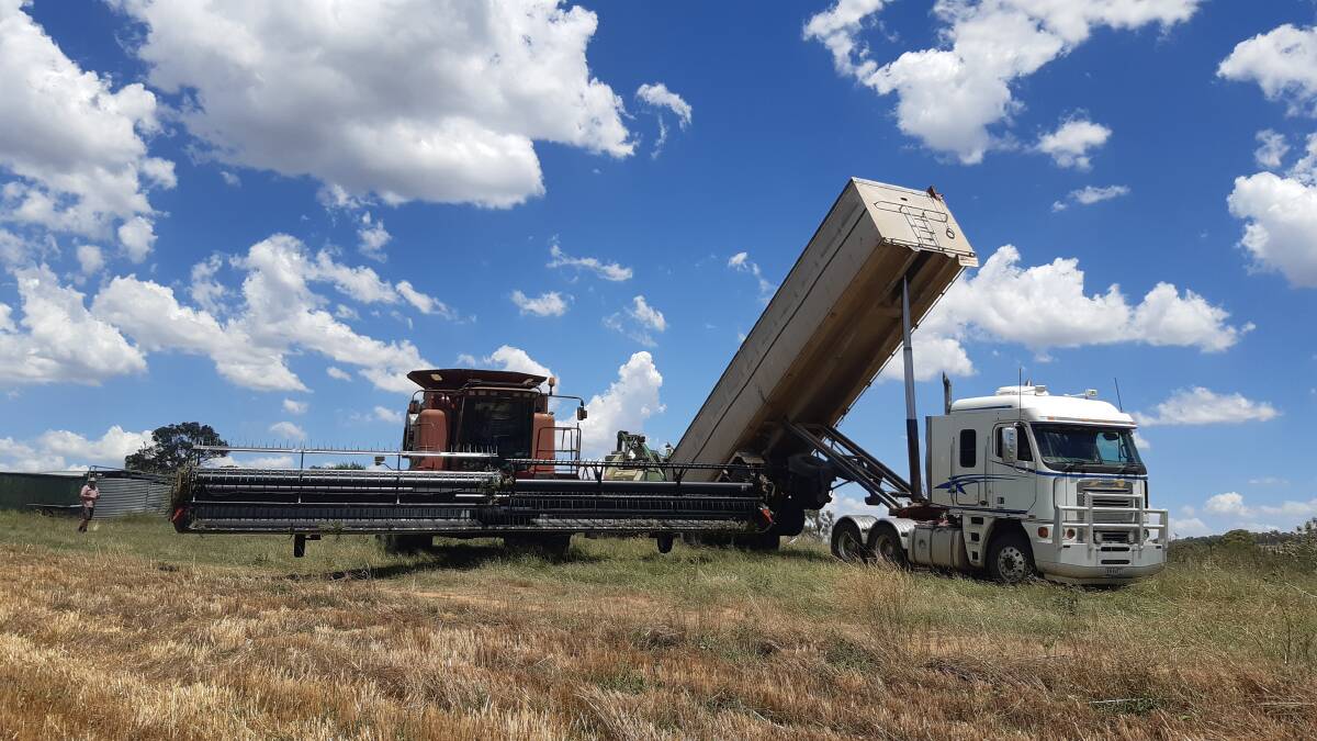 FINISH LINE: Darren and Kate Morris are nearing the end of a successful grain harvesting run.