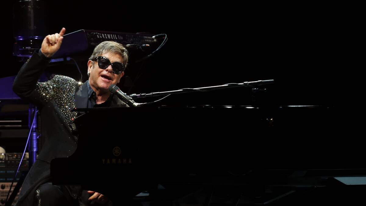 IN DEMAND: Sir Elton John performing at Wollongong in September 2017. Photo: ILLAWARRA MERCURY