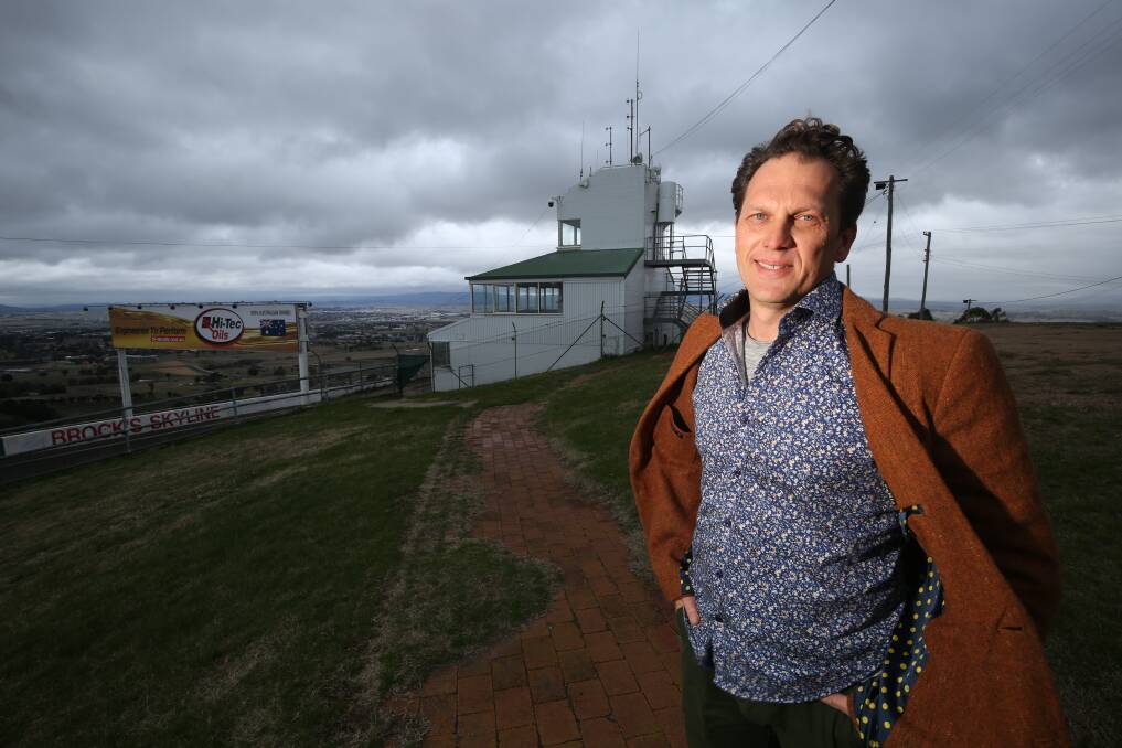 VISION: Councillor Jess Jennings thinks the radio tower on top of Mount Panorama should be converted into a 'SkyBar'. Photo: PHIL BLATCH