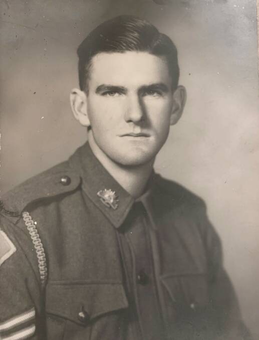 FACE OF WAR: John Geoffrey Erskine Loudoun-Shand enlisted to serve in World War Two aged 24 and was trained at Puckapunyal.