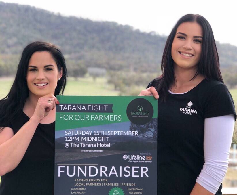 HELPING HAND: Victoria Bewley and Jacinda Snow promoting the Tarana Fight for Farmers fundraiser in mid-September. The fundraiser is now paying for information events.