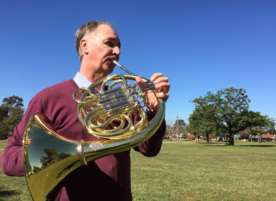 RIGHT NOTE: French horn player David McLeod will help residents around Centennial Park mark Anzac Day. 