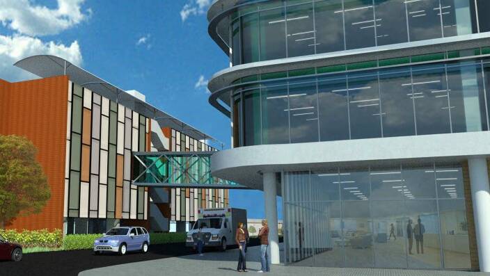 GOING UP: An artist's impression of the proposed medical centre as seen on Milne Lane.
