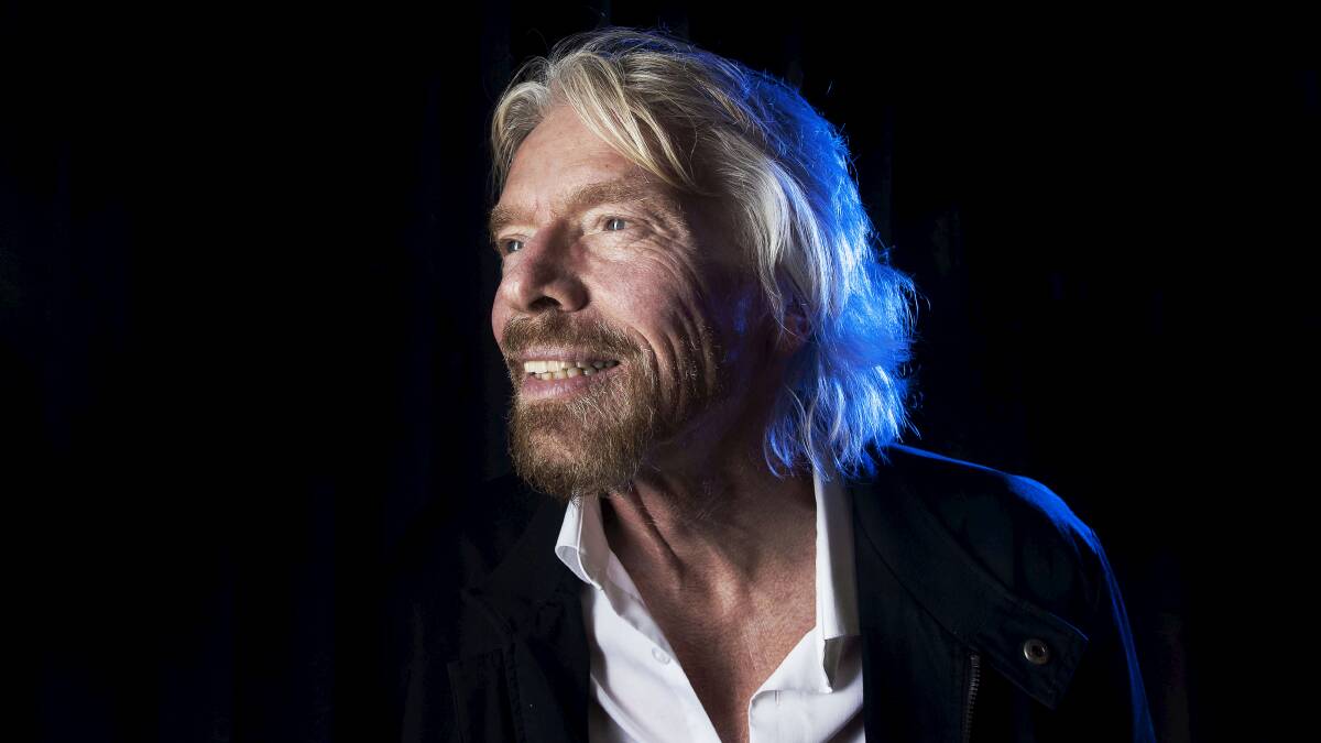 UP IN THE AIR: Sir Richard Branson got rich on carbon-burning fleets of aircraft. Does that mean he is disqualified to offer his advice on climate change? Photo: CHRISTOPHER PEARCE/FAIRFAX MEDIA