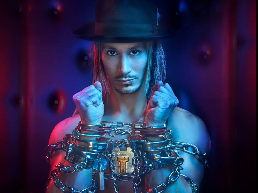 CHAINS THAT BIND: Illusionist Cosentino will bring his new show to Bathurst in November. Photo: SUPPLIED