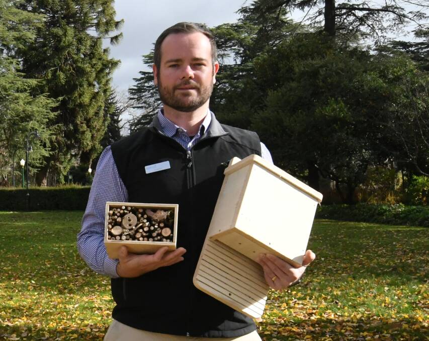 RANGER: Bathurst Regional Council's environmental officer Thomas Staff with an animal box. Photo: BRADLEY JURD