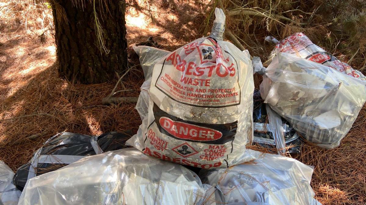 PROBLEM: In August, Bathurst Regional Council appealed for help to find the person who dumped asbestos at Kirkconnell. Photo: BATHURST REGIONAL COUNCIL