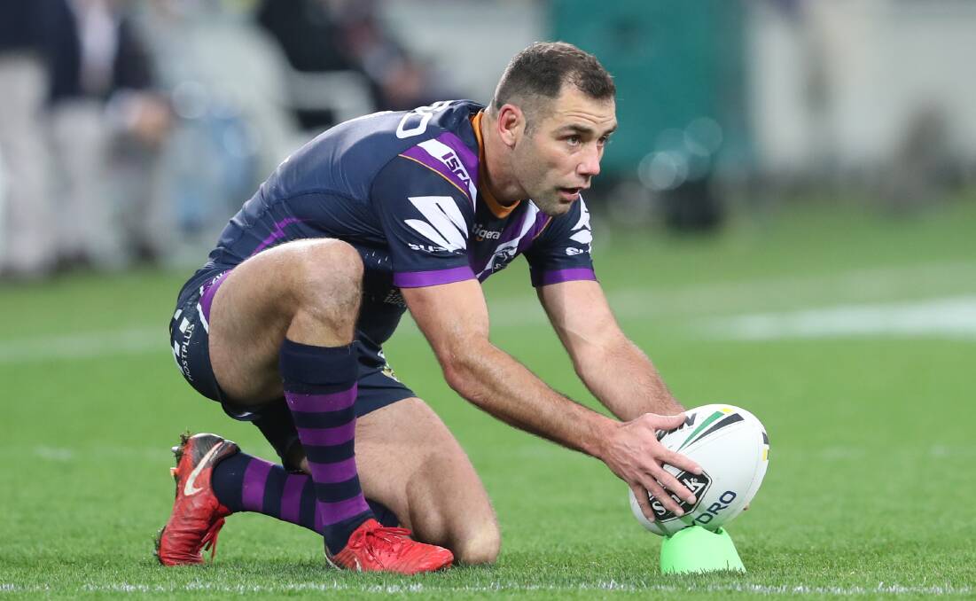 IN HIS SIGHTS: The Melbourne Storm, whose captain Cameron Smith is still in contract negotiations, will play in Bathurst next year. Tickets for the game are now on sale. Photo: AAP IMAGE/DAVID CROSSING