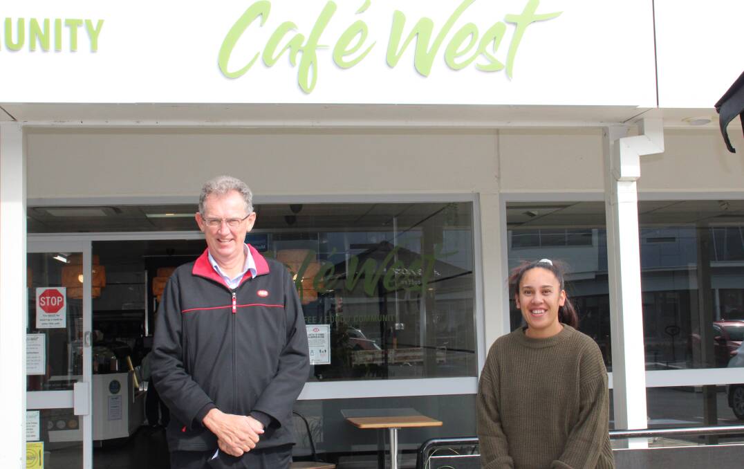GO WEST: Hamish Thompson and Saphai Mitai-ngatai at Cafe West.