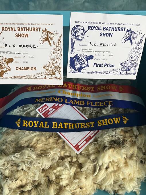 The late Peter Moore and his wife Kaye entered this lamb's wool in the Royal Bathurst Show some weeks ago.