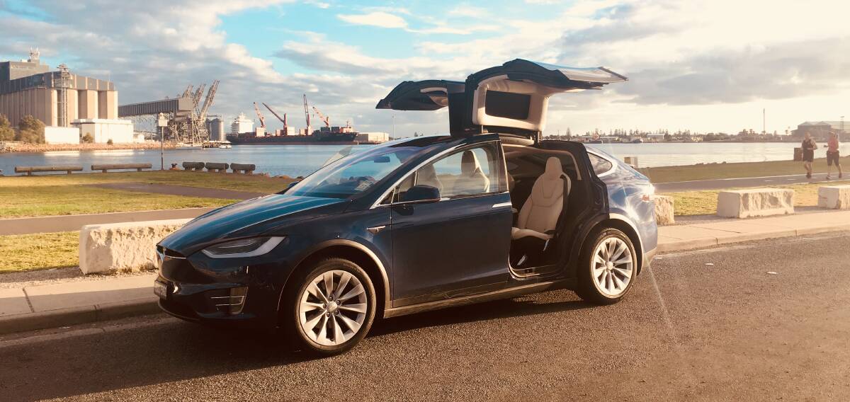 ELECTRIC DREAM: A Tesla with Falcon Wing doors will be on show in the CBD before a fundraising dinner-dance is held this Saturday.