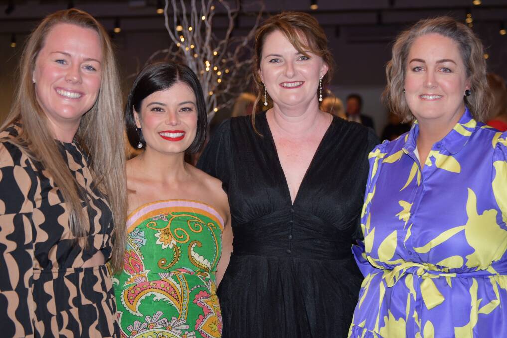 Kate Gullifer, Amy Vickers, Nicole Bruce and Kristy Bell at the Carillon Business Awards. Picture by Amy Rees.