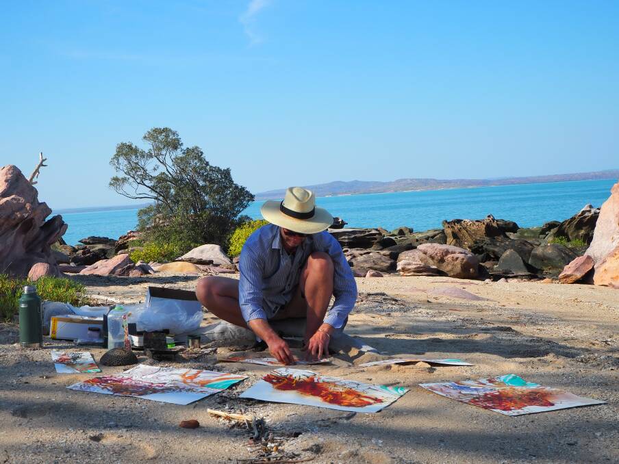 INSPIRED: Hill End artist Luke Sciberras has a new collection of work he created while visiting Western Australia's Kimberley. Photo: MICHAEL BRACHER