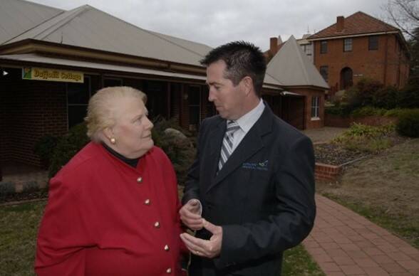 FLASHBACK: Peta Gurdon-OMeara and then mayor Paul Toole in 2009, when a memorandum of understanding was signed on Daffodil Cottage.