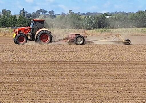 Sowing Vale Creek flats in ideal conditions this week.