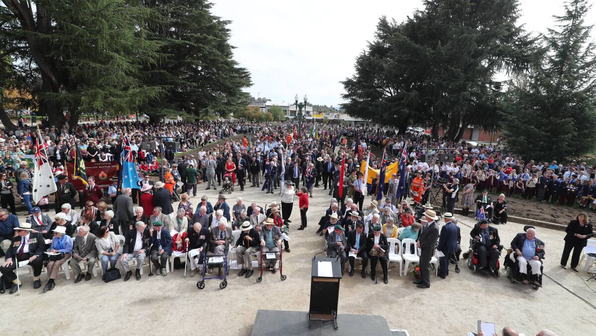 SOLEMN: Reader Anna Maria McLeish says Anzac Day in Bathurst this year left her drained and emotional, but pleased she had taken part. Photo: PHIL BLATCH