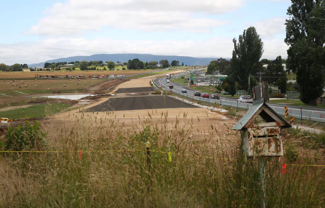 LONG VIEW: The scope of the highway widening is obvious at Raglan, pictured late last month. Photo: PHIL BLATCH