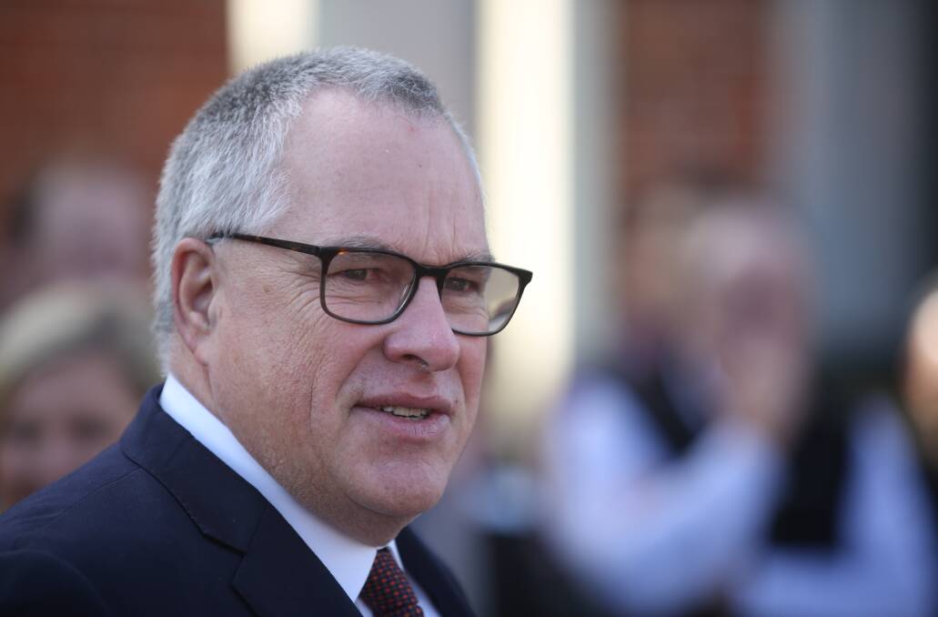 Western NSW Local Health District CEO Mark Spittal at the mid-June announcement of $200 million in funding for the redevelopment of Bathurst Hospital. Photo: PHIL BLATCH