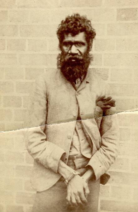 WANTED MAN: Outlaw Jimmy Governor handcuffed at Bathurst. At one stage, he had a reward of £1000 for his capture.