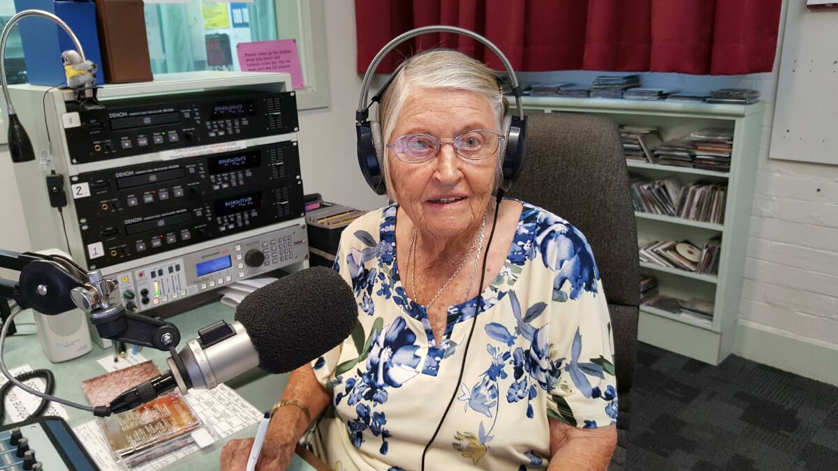 FAMILIAR FACE: Long-serving volunteer Marcia Bonham, pictured in the studio, has been farewelled from 2MCE.