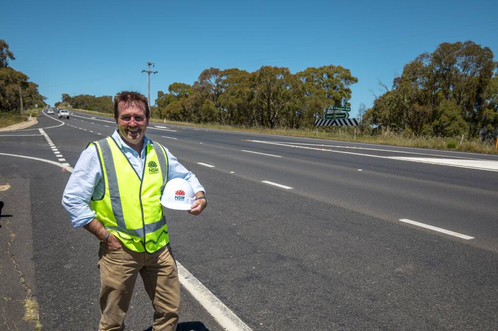 ON THE ROAD: Member for Bathurst Paul Toole by the Great Western Highway at Walang, where $1 million in safety upgrades have been completed.