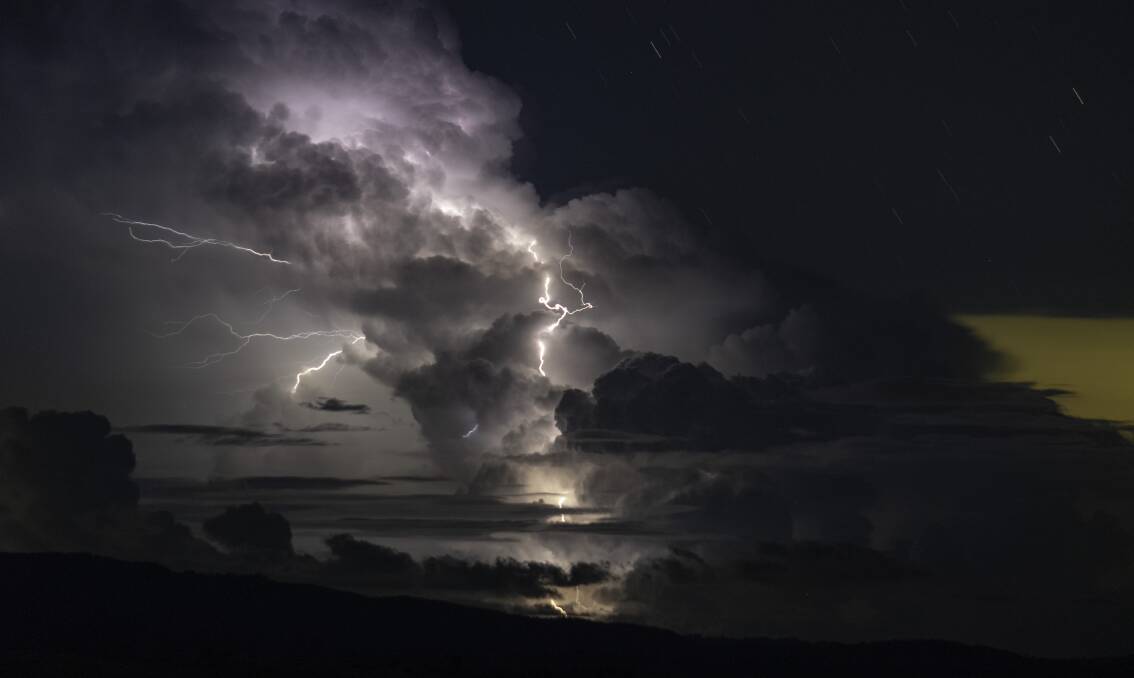 DRAMATIC: Lightning on the horizon. Photo: CHRISTOPHER YOW.