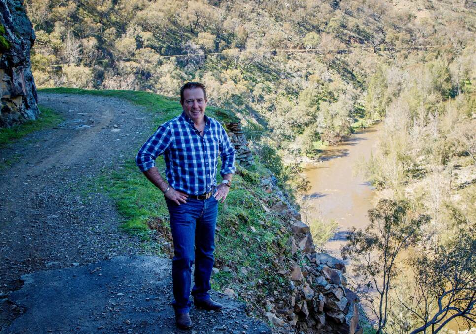 ON THE ROAD: Member for Bathurst Paul Toole at Monaghan's Bluff on the Bridle Track, where a landslide in 2010 closed the road. Bathurst Regional Council has now moved a step closer to building a bypass.