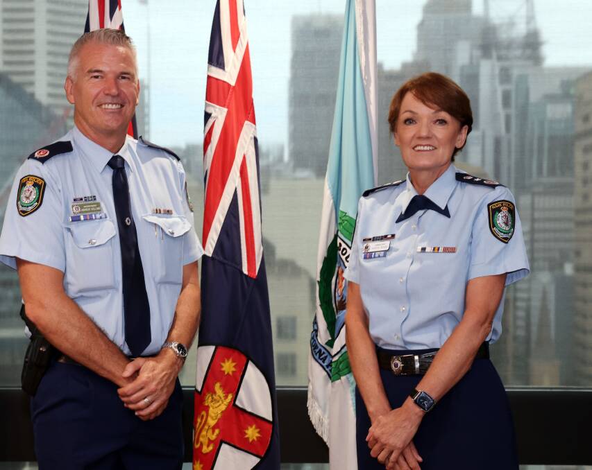 SPECIAL MOMENT: Superintendent Andrew Holland and NSW Police Force Acting Commissioner Karen Webb. Photo: SUPPLIED
