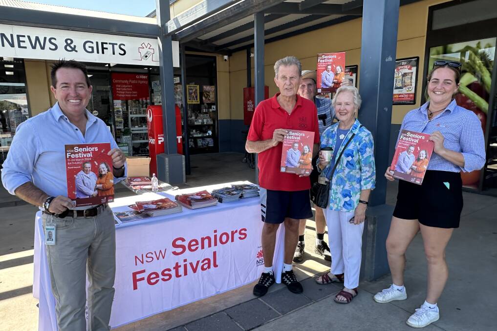 Member for Bathurst Paul Toole, pictured with John Hollis, Brian Cowan, Kaye Price and Rowee Stair from Belgravia Leisure, is encouraging everyone to get involved in the NSW Seniors' Festival.
