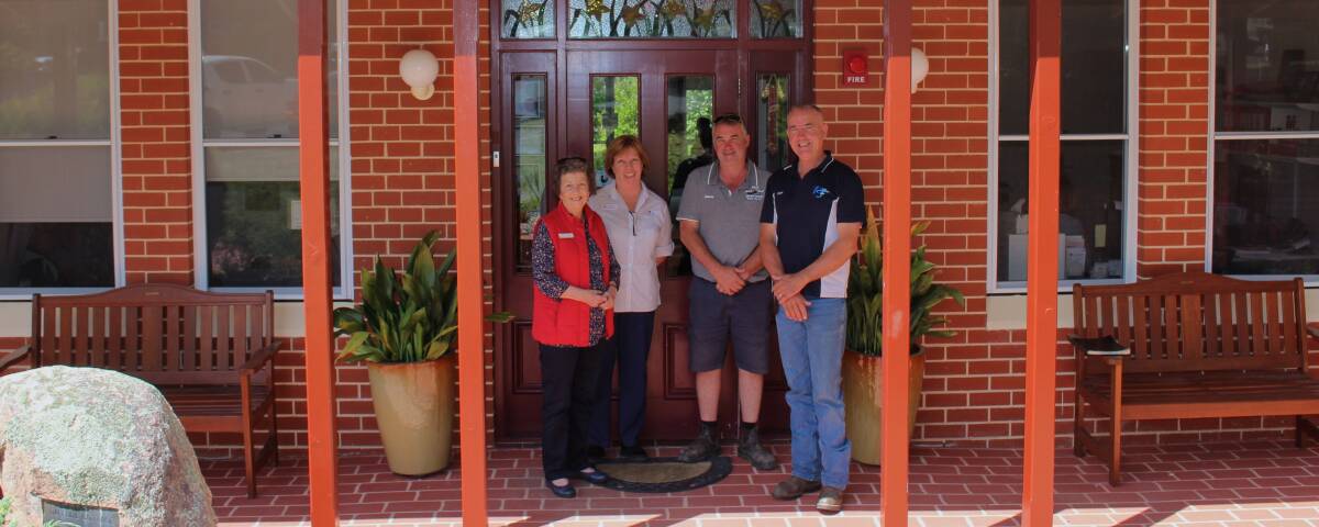 BOOST: Nursing unit manager Desiree Burgess, fundraising co-ordinator Jane Rawlings and Peter Hagney and Jason Hayter from the Bathurst Truckies' Ball committee.