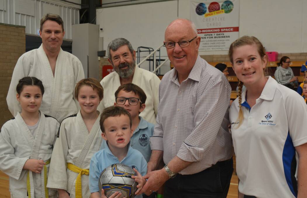 GOOD SPORTS: Mayor Graeme Hanger with some of the event participants at the Activate Inclusion Sports Day held recently.