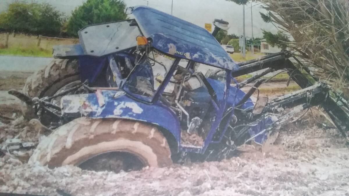 IN TOO DEEP: Now that's a properly bogged New Holland.