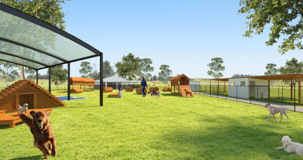 PROPOSED: An artist's impression of the dog breeding facility proposed to be built on a site about 21 kilometres south of Bathurst.