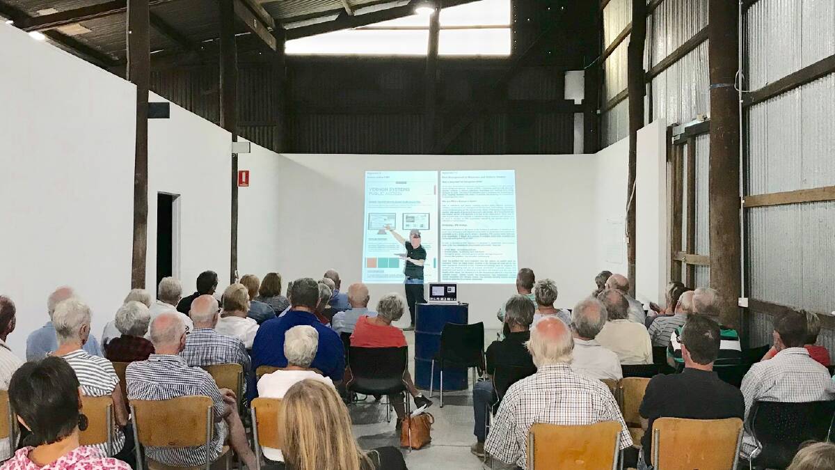 NEXT STEPS: Part of the crowd that was given an update on progress at the Tremain's Mill site in lower Keppel Street. Photo: SUPPLIED