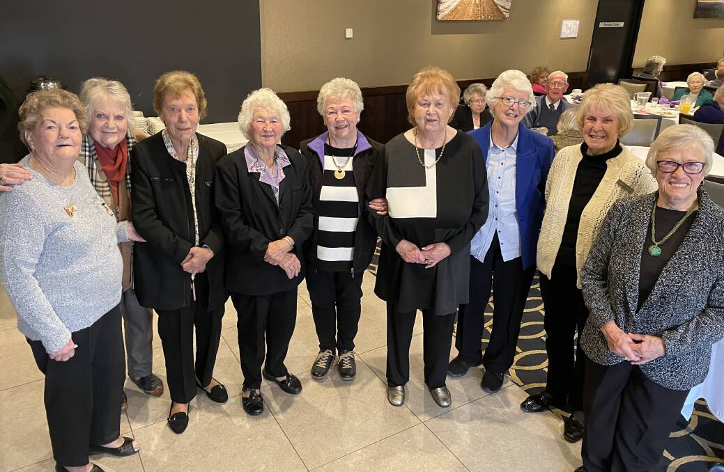 BITTERSWEET: President Beverley Stuart (fourth from right) and other long-term Macquarie Care Centre Auxiliary members Joyce Cranston, Kay Hotham, Lola Noonan, Betty McSpedden, Shirley White, Shirley Walsh, Claire Auguszczak and Daphne Ewer at the group's final get-together.