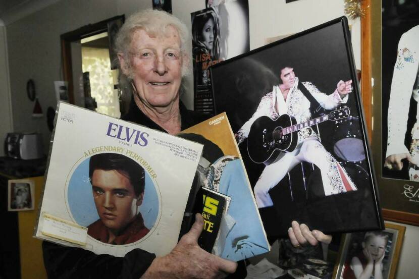 FLASHBACK: Gerard Barnes with some of his Elvis memorabilia in 2012. Photo: PHILL MURRAY