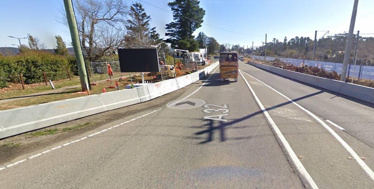 The highway is being duplicated through Medlow Bath. Picture from Google Maps.
