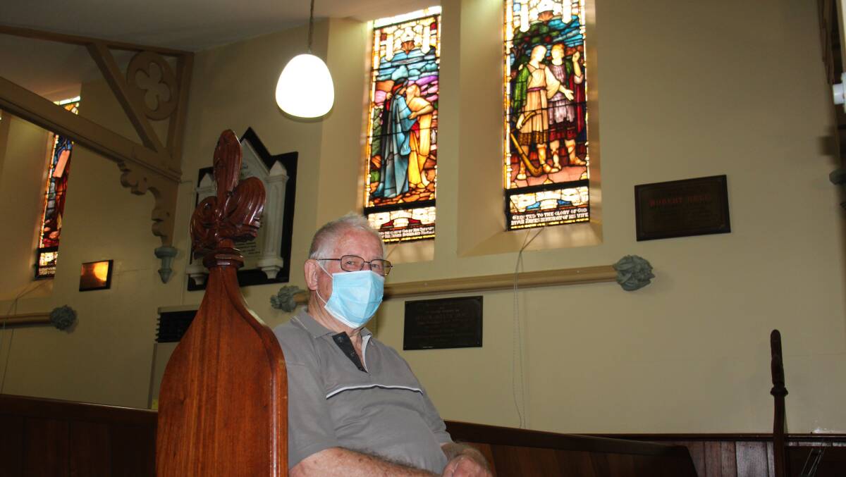 CENTENARY: The Uniting Church is preparing to celebrate the centenary of its stained glass windows being installed and congregation member John Judge is looking forward to it. Photo: AMY REES