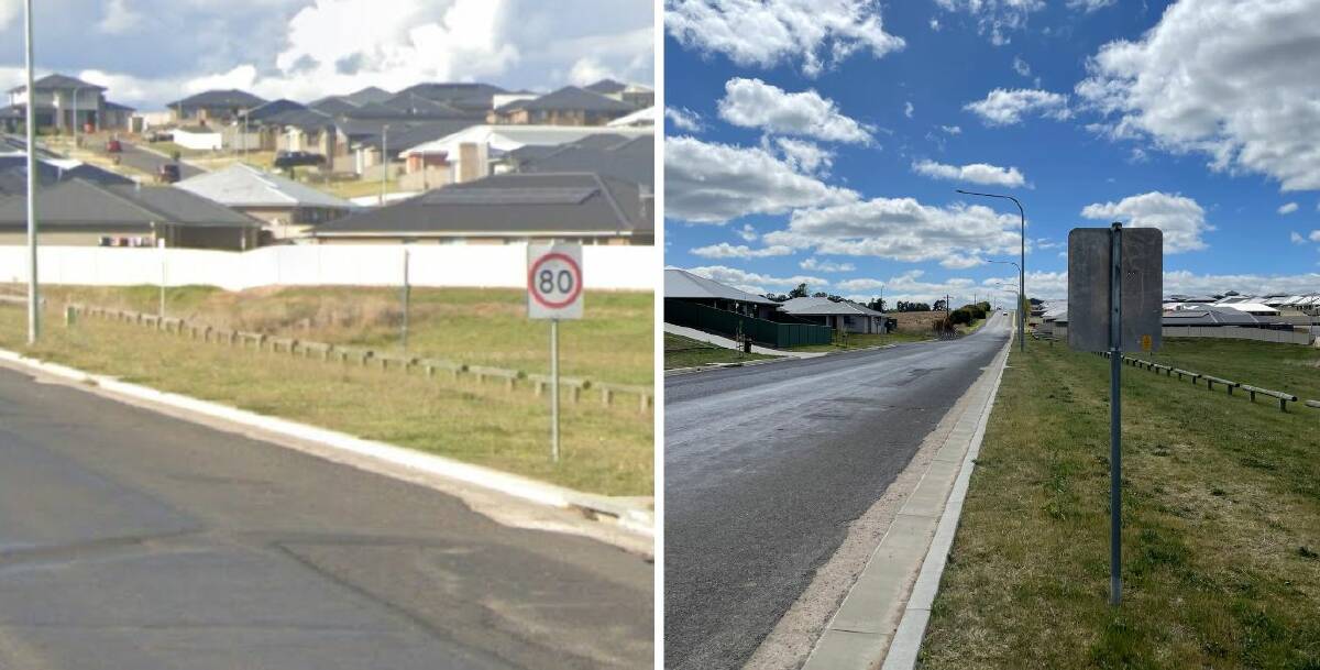 Limekilns Road as it was just past Alluvial Place (left) and as it is now. Picture on left from Google Maps.
